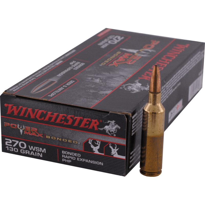 270 WSM Winchester - POWER MAX BONDED 130gr  - jusqu'à épuisement