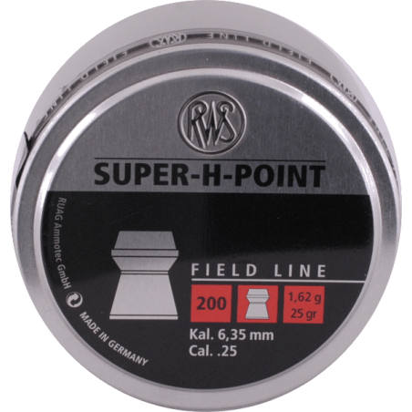 6.35 mm plombs à air RWS - Super H-Point